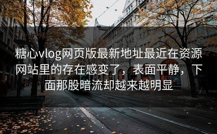糖心vlog网页版最新地址最近在资源网站里的存在感变了，表面平静，下面那股暗流却越来越明显