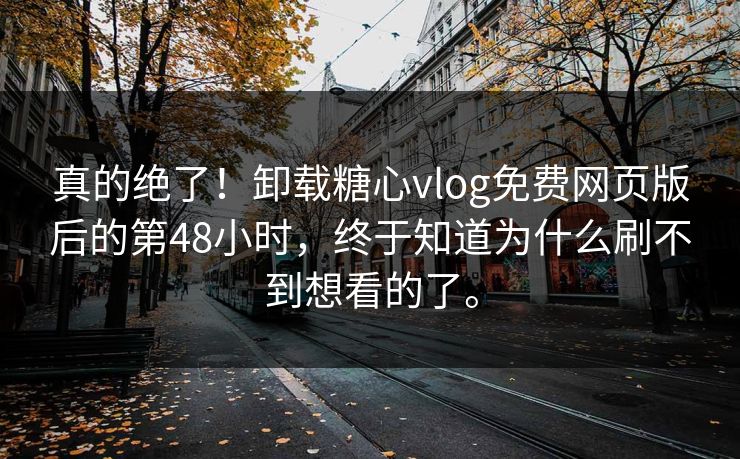 真的绝了！卸载糖心vlog免费网页版后的第48小时，终于知道为什么刷不到想看的了。